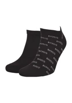 BOSS Sneakersocken, Logoprint, 2er-Pack, Für Herren 001 BLACK