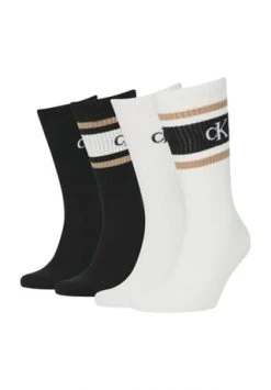 Calvin Klein Socken, 4er-Pack, Logoprint, Für Herren 001 BLACK COMBO