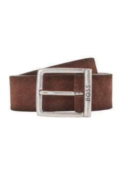 BOSS Gürtel, Veloursleder, Logo-Gravur, Für Herren 201 DARK BROWN