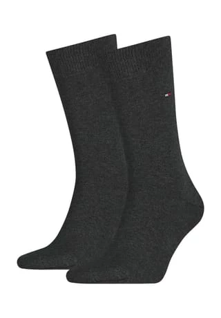 TOMMY HILFIGER Socken, 2er-Pack, Baumwollmix, Uni, Für Herren 030 ANTHRA MEL. 1 TOMMY HILFIGER Socken, 2er-Pack, Baumwollmix, Uni, Für Herren 030 ANTHRA MEL.