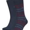 TOMMY HILFIGER Socken, 2er-Pack, Für Herren 047 NAVY/ ROUGE