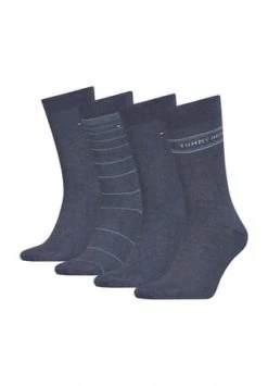 TOMMY HILFIGER Socken, 4er-Pack, Geschenkebox, Logo Stickerei, Für Herren 003 JEANS