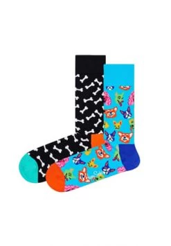 Happy Socks® Unisex Socken, 2er Pack - Geschenkbox, Farbmix Dog 2
