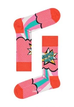 Happy Socks® Socken "Super Mom", Comic Style 4000 RED