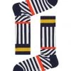 Happy Socks® Kurzsocken, Bündchen, Streifen 6500 DARK BLUE/ NA