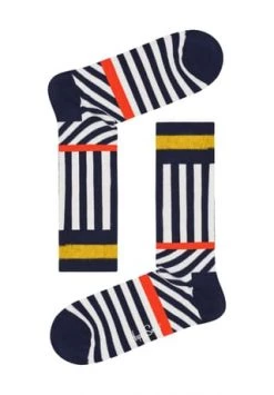 Happy Socks® Kurzsocken, Bündchen, Streifen 6500 DARK BLUE/ NA