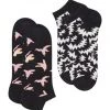 Happy Socks® Sneakersocken "Banana Break", 2er-Pack, Allover-Print 9300 BLACK/ MULTI