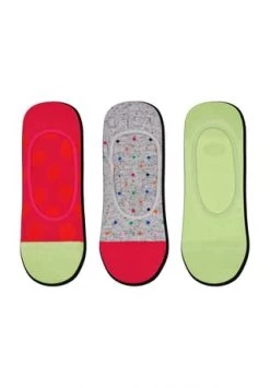 Happy Socks® Füßlinge "Big Dots", 3er-Pack, Punkte-Design 3500 DARK PINK