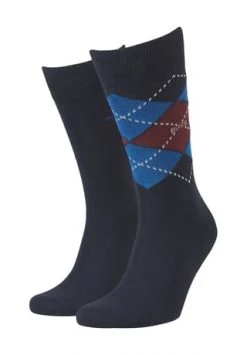 BOSS Socken, 2er-Pack, Argyle, Belastungszonen, Für Herren 401 DARK BLUE