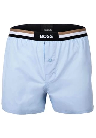 BOSS Herren Web-Boxershorts, 2er Pack - Woven Boxer EW, Pyjama-Shorts, Popeline Hellblau 2 BOSS Herren Web-Boxershorts, 2er Pack - Woven Boxer EW, Pyjama-Shorts, Popeline Hellblau – Bild 2