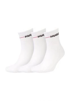 HUGO Kurzsocken, 3er-Pack, Logo-Print, Für Herren 100 WHITE