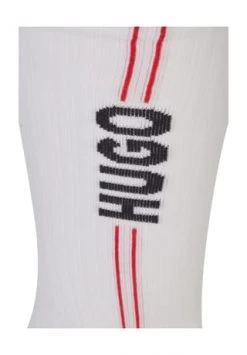 HUGO Socken, 2er-Pack, Logo-Detail, Baumwollmix, Für Herren 100 WHITE -socken-struempfe Verkäufe unnamed file 430