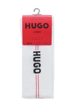HUGO Socken, 2er-Pack, Logo-Detail, Baumwollmix, Für Herren 100 WHITE -socken-struempfe Verkäufe unnamed file 434