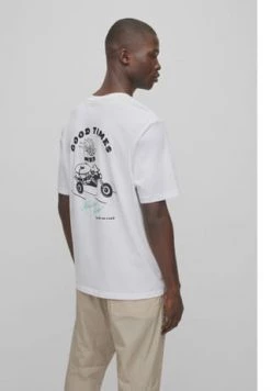 BOSS T-Shirt, Print, Für Herren 100 WHITE -socken-struempfe Verkäufe unnamed file 443