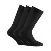 Rohner Advanced Socks Unisex Socken, 3er Pack - Cotton, Kurzsocken, Basic, Einfarbig Schwarz