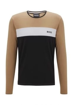 BOSS Pyjama-Oberteil, Markenschriftzug, Für Herren 260 MEDIUM BEIGE -socken-struempfe Verkäufe unnamed file 456