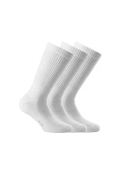 Rohner Advanced Socks Unisex Sport Socken, 3er Pack - Basic Sport, Einfarbig Weiß