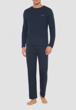 BOSS Pyjama Longsleeve, Für Herren 403 DARK BLUE -socken-struempfe Verkäufe unnamed file 477