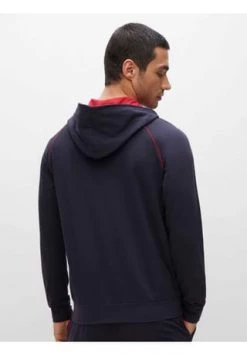 BOSS Herren Kapuzen-Sweatjacke - Mix & Match Jacket, Hoodie, Hoodie, Zip, Stretch Cotton Dunkelblau -socken-struempfe Verkäufe unnamed file 486