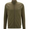 BOSS Herren Zip-Jacke - Mix&Match, Loungewear, Sweatjacke, Zipper, Baumwolle, Einfarbig Grün