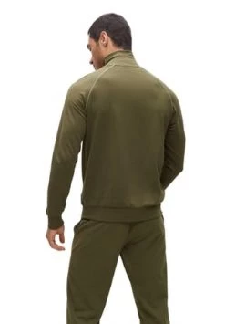 BOSS Herren Zip-Jacke - Mix&Match, Loungewear, Sweatjacke, Zipper, Baumwolle, Einfarbig Grün -socken-struempfe Verkäufe unnamed file 492