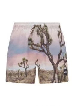 BOSS Schwimmshorts, Gummibund, Zugband, Für Herren 308 DARK GREEN