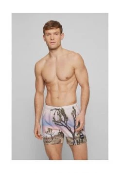 BOSS Schwimmshorts, Gummibund, Zugband, Für Herren 308 DARK GREEN -socken-struempfe Verkäufe unnamed file 527