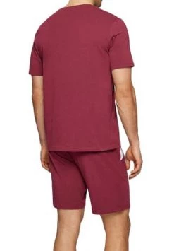 BOSS Herren T-Shirt - Mix & Match, Rundhals, Baumwolle, Logo, Einfarbig, Kurzarm Bordeaux -socken-struempfe Verkäufe unnamed file 538