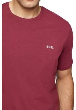 BOSS Herren T-Shirt - Mix & Match, Rundhals, Baumwolle, Logo, Einfarbig, Kurzarm Bordeaux -socken-struempfe Verkäufe unnamed file 543
