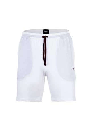 BOSS Herren Shorts - Mix&Match, Loungewear, Sweatshort, Baumwolle, Kurz, Einfarbig Weiß 1 BOSS Herren Shorts - Mix&Match, Loungewear, Sweatshort, Baumwolle, Kurz, Einfarbig Weiß