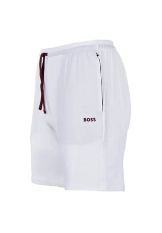 BOSS Herren Shorts - Mix&Match, Loungewear, Sweatshort, Baumwolle, Kurz, Einfarbig Weiß 3 BOSS Herren Shorts - Mix&Match, Loungewear, Sweatshort, Baumwolle, Kurz, Einfarbig Weiß – Bild 3