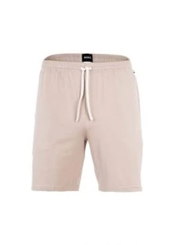 BOSS Herren Shorts - Mix&Match, Loungewear, Sweatshort, Baumwolle, Kurz, Einfarbig Beige