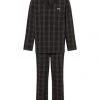 BOSS Schlafanzug, Karo-Design, Für Herren 001 BLACK