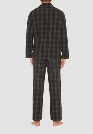 BOSS Schlafanzug, Karo-Design, Für Herren 001 BLACK 3 BOSS Schlafanzug, Karo-Design, Für Herren 001 BLACK – Bild 3