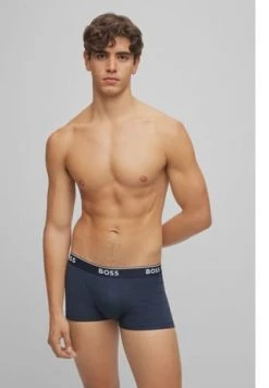 BOSS Pants, 3er-Pack, Baumwollmix, Logo-Bund, Für Herren 480 OPEN BLUE -socken-struempfe Verkäufe unnamed file 597