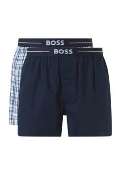 BOSS Nightwear Boxershorts, 2er-Pack, Eingriff, Für Herren 405 DARK BLUE