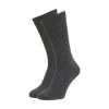 DUNMORE Socken, 2er-Pack, Streifen, Rippbund, Für Herren Grau