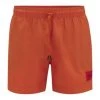 HUGO Schwimmshorts "Dominica", Gummibund, Zugband, Marken-Logo, Für Herren 801 ORANGE