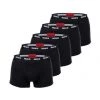 HUGO Herren Boxer Shorts, 5er Pack - Trunks Five Pack, Logo, Cotton Stretch Schwarz