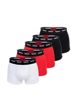 HUGO Herren Boxer Shorts, 5er Pack - Trunks Five Pack, Logo, Cotton Stretch Mehrfarbig