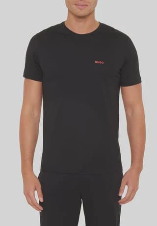 HUGO T-Shirt, Uni, Für Herren 001 BLACK 2 HUGO T-Shirt, Uni, Für Herren 001 BLACK – Bild 2