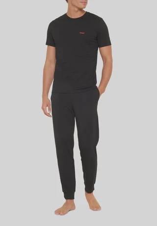 HUGO T-Shirt, Uni, Für Herren 001 BLACK 5 HUGO T-Shirt, Uni, Für Herren 001 BLACK – Bild 5