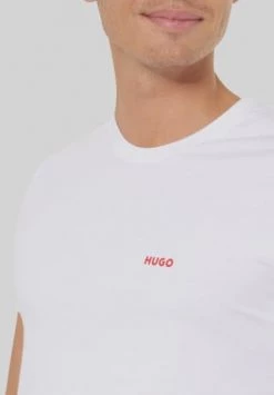 HUGO T-Shirt, Uni, Für Herren 100 WHITE -socken-struempfe Verkäufe unnamed file 781