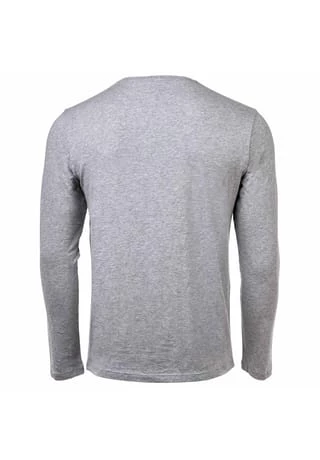 BOSS Herren Langarmshirt - Mix&Match LS-Shirt R, Rundhals, Cotton Stretch, Logo Grau 2 BOSS Herren Langarmshirt - Mix&Match LS-Shirt R, Rundhals, Cotton Stretch, Logo Grau – Bild 2