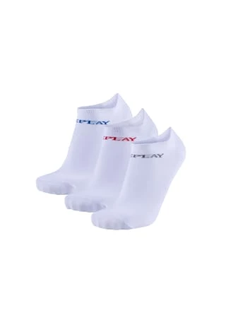 REPLAY Unisex Sneaker Socken, 3er Pack - Kurzsocken, Baumwolle, Logo, Einfarbig, Kurz Weiß 1 REPLAY Unisex Sneaker Socken, 3er Pack - Kurzsocken, Baumwolle, Logo, Einfarbig, Kurz Weiß