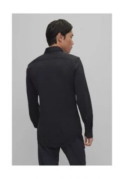 HUGO Businesshemd, Kent-Kragen, Slim Fit, Für Herren 001 BLACK -socken-struempfe Verkäufe unnamed file 835