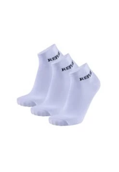 REPLAY Unisex Sneaker Socken, 3er Pack - Kurzsocken, Baumwolle, Logo, Einfarbig, Kurz Weiß