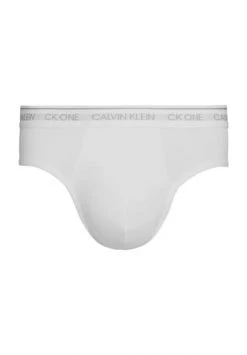 Calvin Klein Unterhose, Slip, Unifarben, Label, Für Herren Weiß