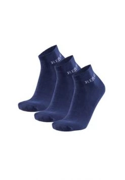 REPLAY Unisex Sneaker Socken, 3er Pack - Kurzsocken, Baumwolle, Logo, Einfarbig, Kurz Dunkelblau
