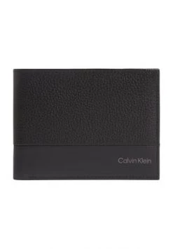 Calvin Klein Brieftasche, Leder, Logo-Prägung, Für Herren BAX CK BLACK